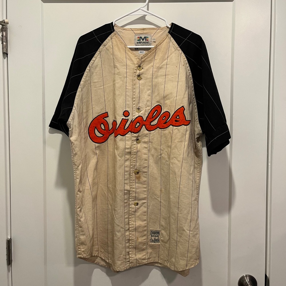 Vintage Mirage Baltimore Orioles Baseball Jersey Cooperstown Collection Large 8